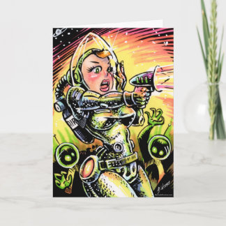 Space Girl 20 Wenskaarten Kaart