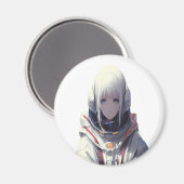 Space Girl Art Imprimer - Cosmic Adventure Magnet (Recto/Verso)