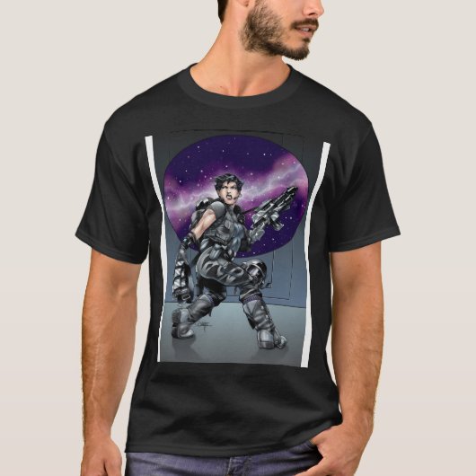 Space Girl Soldier T-shirt (Voorkant)
