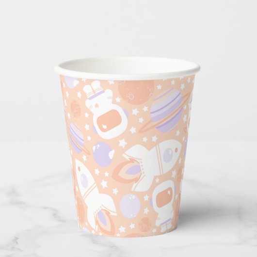 Space Girls Two the Moon Party Thema Papieren Bekers (Voorkant)