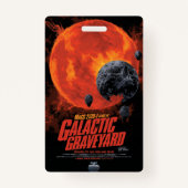Space Graveyard Skull Halloween Galaxy of Horrors Badge (Achterkant)