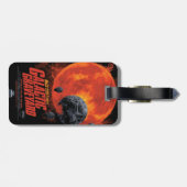 Space Graveyard Skull Halloween Galaxy of Horrors Bagagelabel (Achterkant horizontaal)