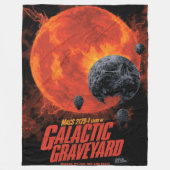 Space Graveyard Skull Halloween Galaxy of Horrors Fleece Deken (Voorkant)