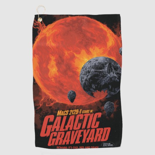 Space Graveyard Skull Halloween Galaxy of Horrors Golfhanddoek (Voorkant)