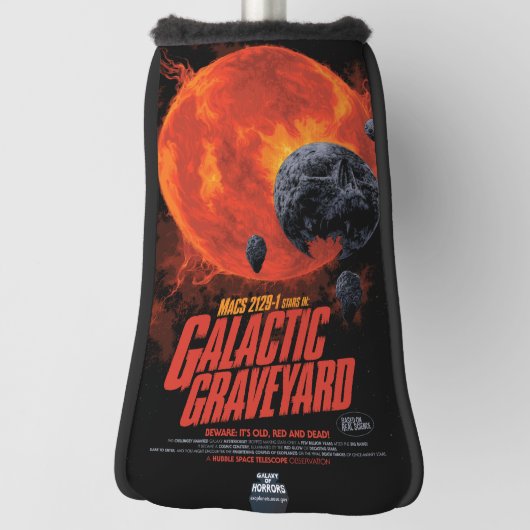 Space Graveyard Skull Halloween Galaxy of Horrors Golfheadcover (Draai 90)