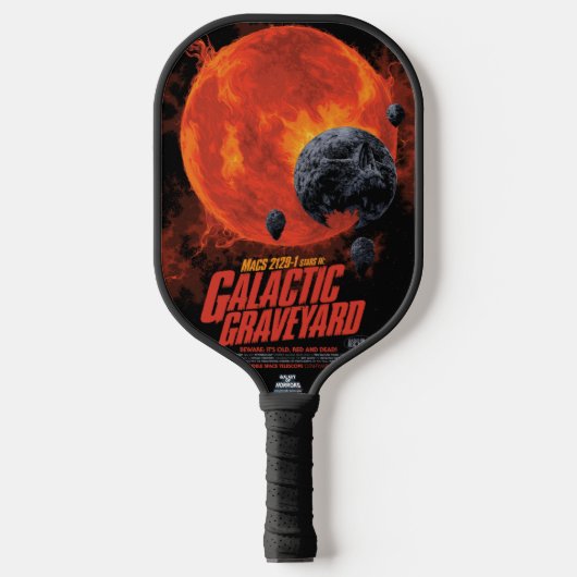Space Graveyard Skull Halloween Galaxy of Horrors Pickleball Paddle (Voorkant)