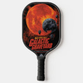 Space Graveyard Skull Halloween Galaxy of Horrors Pickleball Paddle (Achterkant)