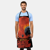 Space Graveyard Skull Halloween Galaxy of Horrors Schort (Gedragen)