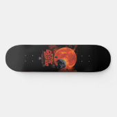 Space Graveyard Skull Halloween Galaxy of Horrors Skateboard (Horizontaal)