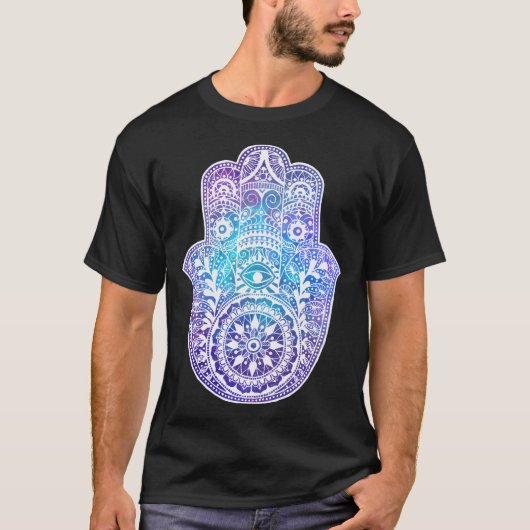Space Hamsa Hand - I T-shirt (Voorkant)