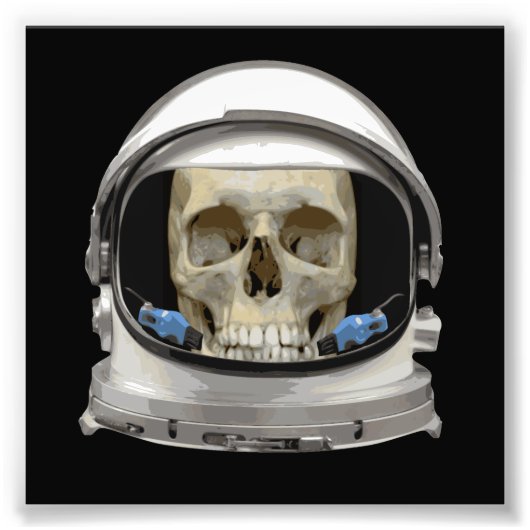 Space Helmet Astronaut Foto Afdruk (Voorkant)