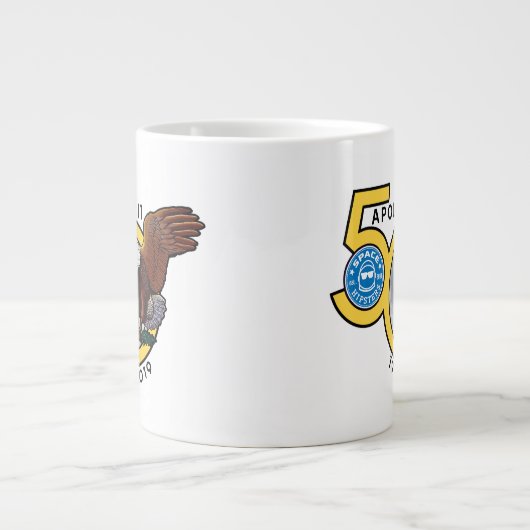 Space Hipsters® Apollo 50 Jumbo Coffee Mok (20 oz) (Voorkant)