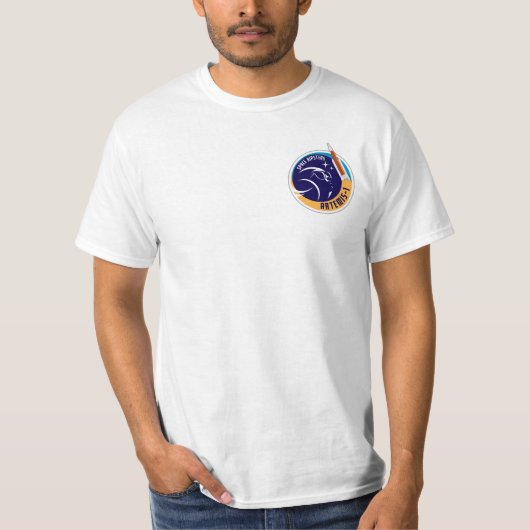 Space Hipsters® Artemis-1 Lancering T-shirt - Wit (Voorkant)
