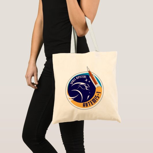 Space Hipsters® Artemis-1 Logo Canvas tas (Voorkant (product))
