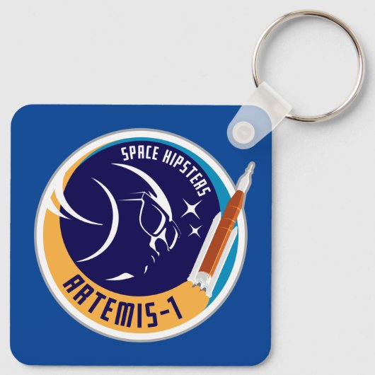 Space Hipsters® Artemis-1 Sleutelhanger (Achterkant)