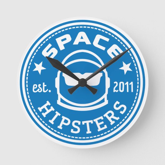 Space Hipsters Wall klok (Voorkant)