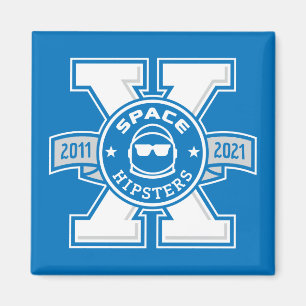 Space Hipsters® X Logo 2-inch magneet