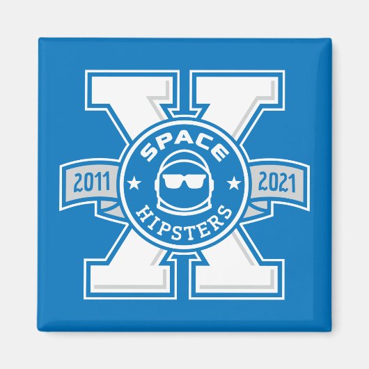 Space Hipsters® X Logo 2-inch magneet (Voorkant)