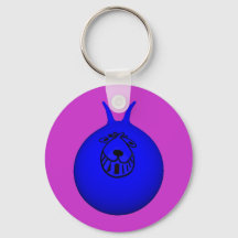 Space Hopper Keyring Blue/Paars