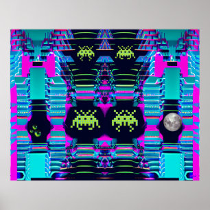 Space Invasion van de Tariefkoningen Poster