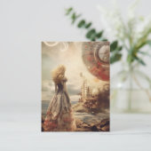 Space Island op een andere planeet Briefkaart (Staand voorkant)