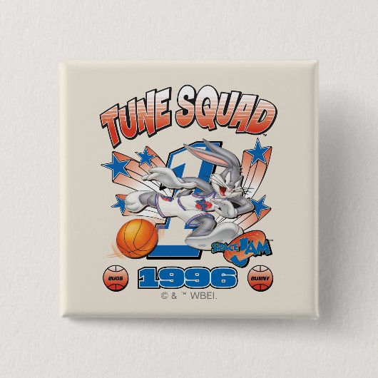 SPACE JAM™ BUGS BUNNY™ #1 Basketball Graphic Vierkante Button 5,1 Cm (Voorkant)