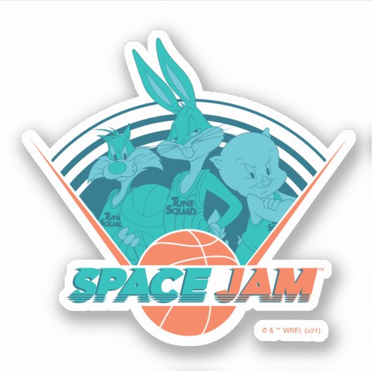 SPACE JAM: EEN NIEUWE LEGACY™ | Retro Futuristic T Sticker (Voorkant)