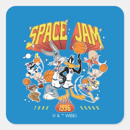 SPACE JAM™ TUNE SQUAD™ 1996 Graphic Vierkante Sticker (Voorkant)