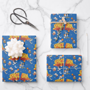 SPACE JAM™ TUNE SQUAD™ Buitenruimtepatroon Inpakpapier Vel
