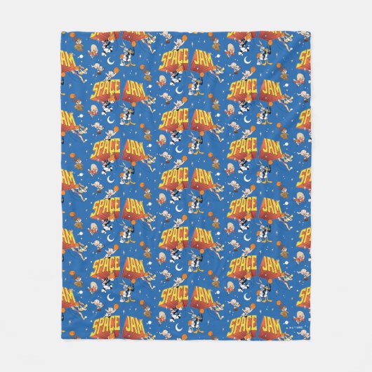 SPACE JAM™ TUNE SQUAD™ Outter Space Pattern Fleece Deken (Voorkant)