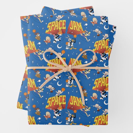 SPACE JAM™ TUNE SQUAD™ Outter Space Pattern Inpakpapier Vel (In situ)