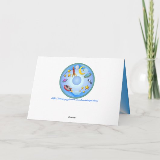 Space Journey 6th. Carte d'anniversaire (Dos)