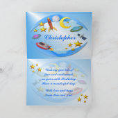 Space Journey 6th. Carte d'anniversaire (Intérieur)