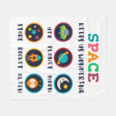 Space keeps us wondering fleece deken (Voorkant (Horizontaal))