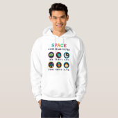 Space keeps us wondering hoodie (Voorkant volledig)