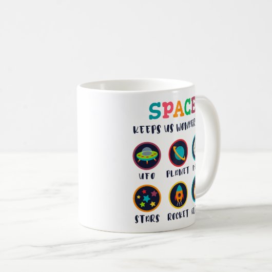 Space keeps us wondering koffiemok (Voorkant rechts)