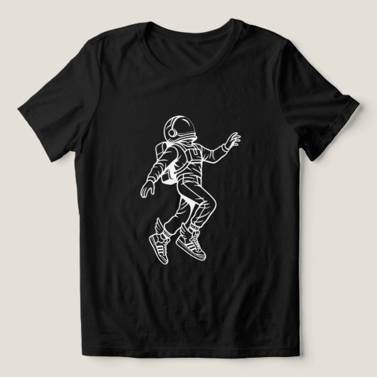 Space Kicks: Winged Astronaut Flight Tri-Blend Shirt (Design voorkant)