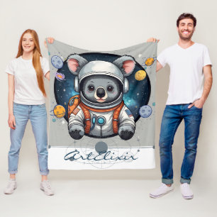 Space Koala Afdrukken Fleece Deken