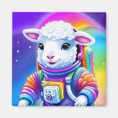 Space Lamb Magnet Magneet (Voorkant)