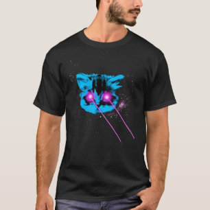Space Laser Lazer cat in de ruimte kat kitten oute T-shirt