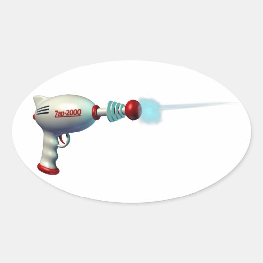 Space Laser Pistool Stickers (Voorkant)
