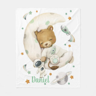 Space Lion Fleece Blanket Deken