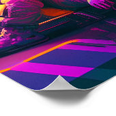 "Space Lounge" — Futuristic Neon Art Poster (Hoek)