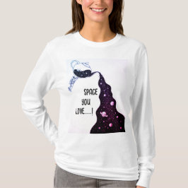Space Love Feestelijke Meisjes Vrouwen T-shirt