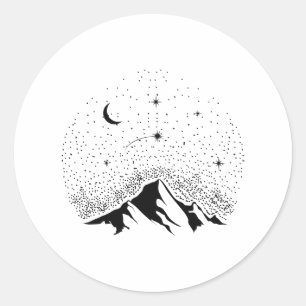 Space Lover Adult Astronomy Hobby Shooting Star Ronde Sticker