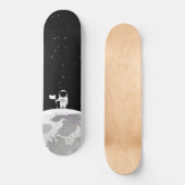 Space Man Journey Moon Element Skateboard (Voorkant)