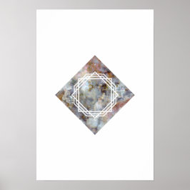 Space Marble Geometric Poster