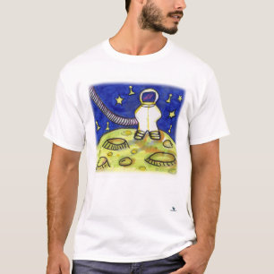 Space Meeple Astronaut Bordspel Kunst T-shirt