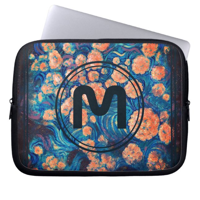 Space Mimosa Golden Nebula Blossom en uw brief Laptop Sleeve (Voorkant)