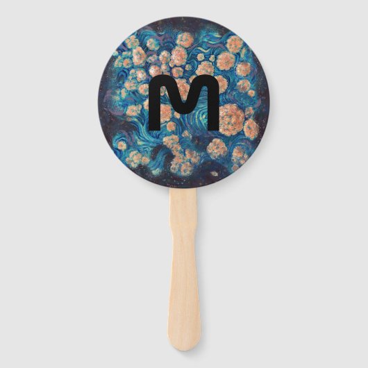 Space Mimosa Golden Nebula Blossom Handwaaier (Voorkant)